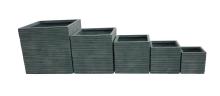 Rillen, 35xH35cm - Couleur granit, cannel�, r�sine ciment