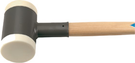 Masse en nylon sans rebord - pour planter les pieux, t�te rechangeable 80mm�, manche en fr�ne 80cm