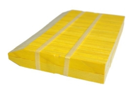 Etiquettes bois 14x1.8 cm - 100pc jaune
